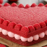 Delicious Heart Shaped Cake with Romantic Decorations